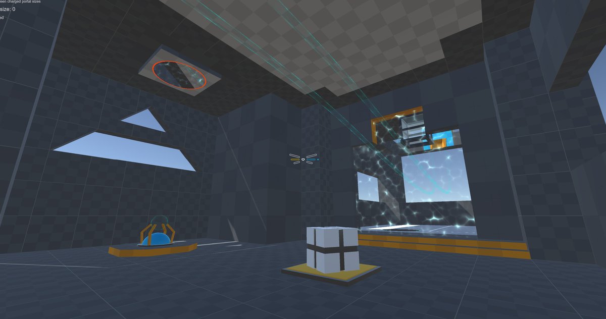 lethalaxis's tweet photo. A working on a new level for Lab Rats. It introduces something that looks similar to the Portal 1 high energy pellet but...its way cooler. @func_Mathias who is coding it, will show it off in a video on a later date.
#gamedev #Portal https://t.co/D3S00c0U4Z