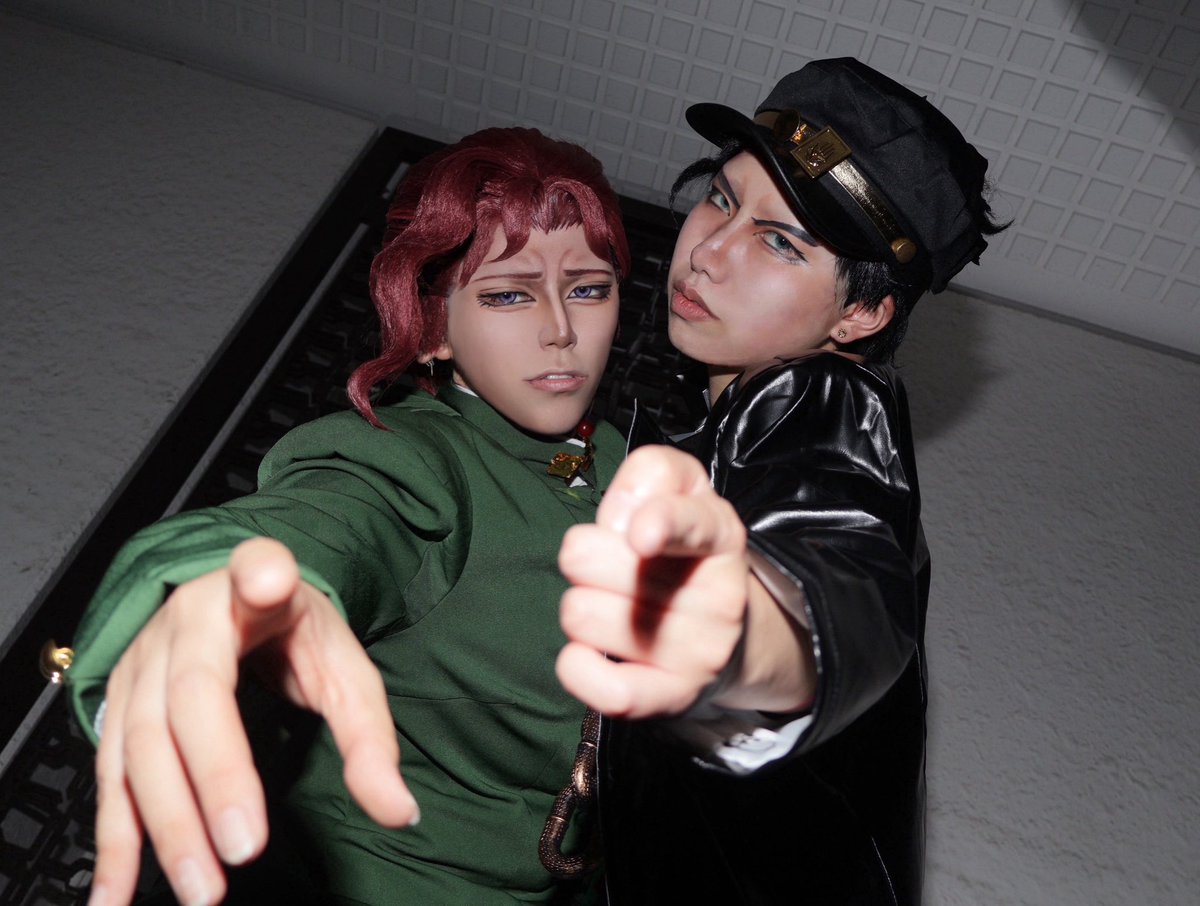 amane_2265's tweet photo. ⚠️Cosplay⚠️JOJO（3部）/花京院典明、空条承太郎

                      お仕置きターイム

🍒ふぅちゃん
📸ノイアさん
#JJBACosplay https://t.co/SISVuI5Et3