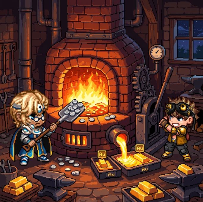 Forgers_Online's tweet photo. Got dust? Get $FORGERS ⛏️

We're building a forge and incinerator for the land of Equilibria!

Soon, you'll be able to burn your old coins for freshly forged $FORGERS, directly deposited into your wallet. https://t.co/1bxGe3CW7i
