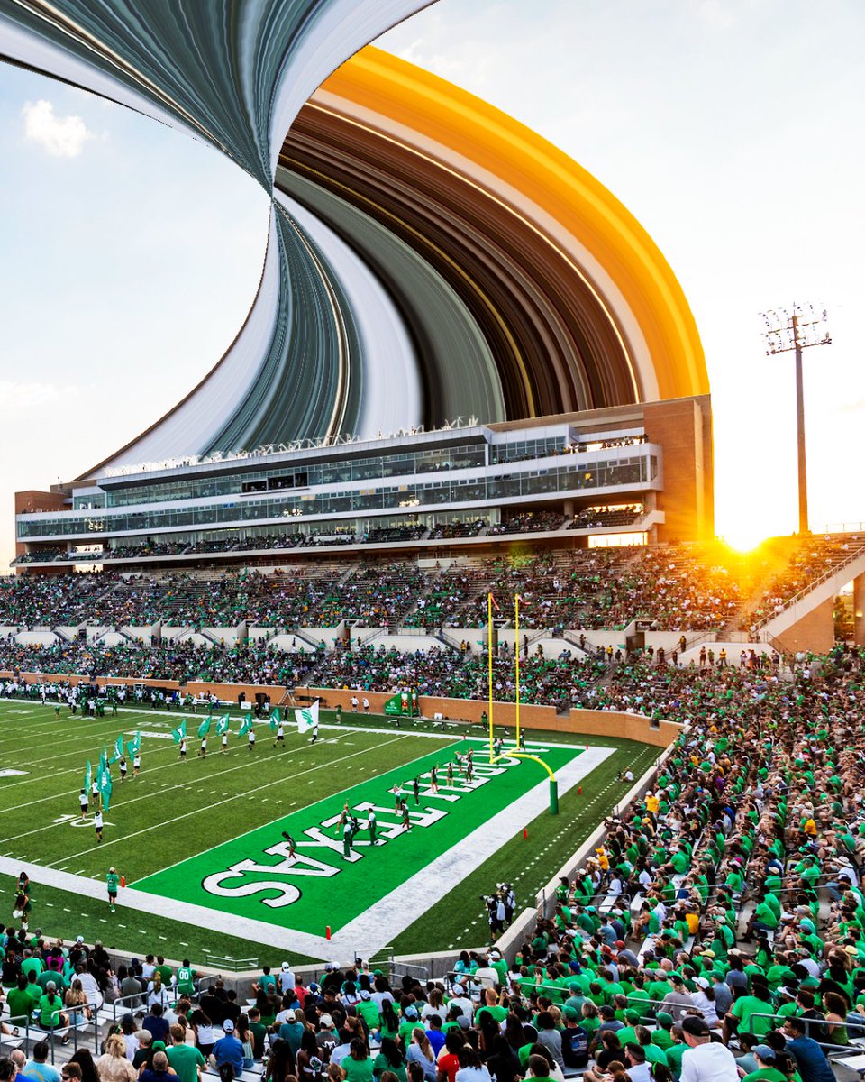 UNTsocial's tweet photo. Pixel stretch trend, #MeanGreen edition. https://t.co/uOE6d1wMB5