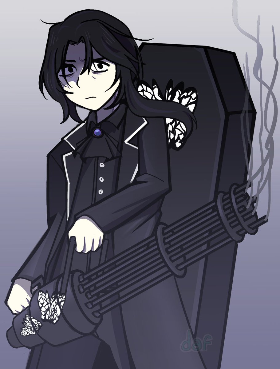hellodafk's tweet photo. does he really have a gatling gun #lcb01 #LimbusCompany https://t.co/9eovEos3eq