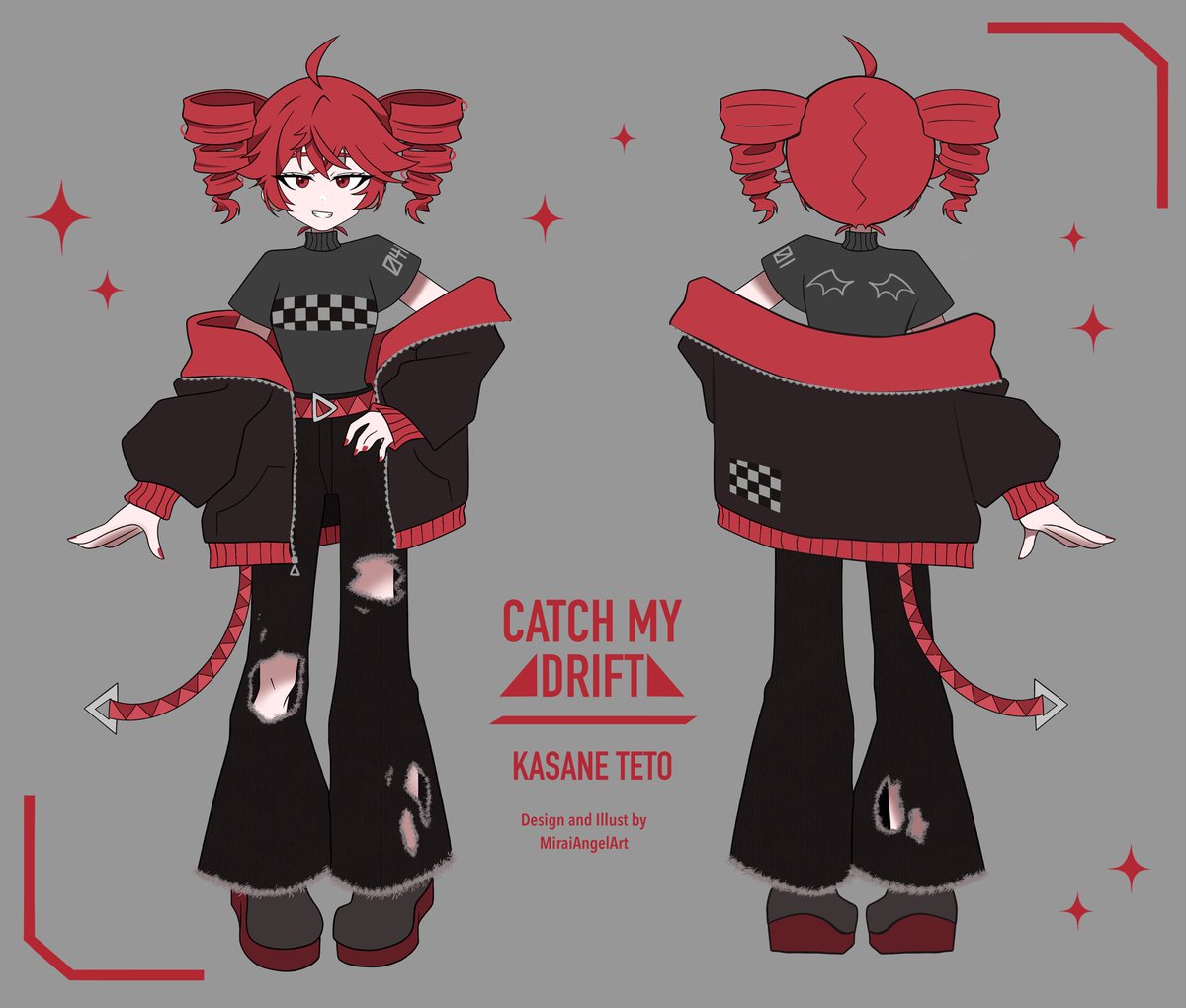 Miraiangelart's tweet photo. I had the honor of working on the character designs, Jacket art, and 2D animated parts of Catch My Drift! Thank you all so much for your support on this project, and thank you to Peko for having me as always! ❤️🏁 https://t.co/bmZXLmdHMF