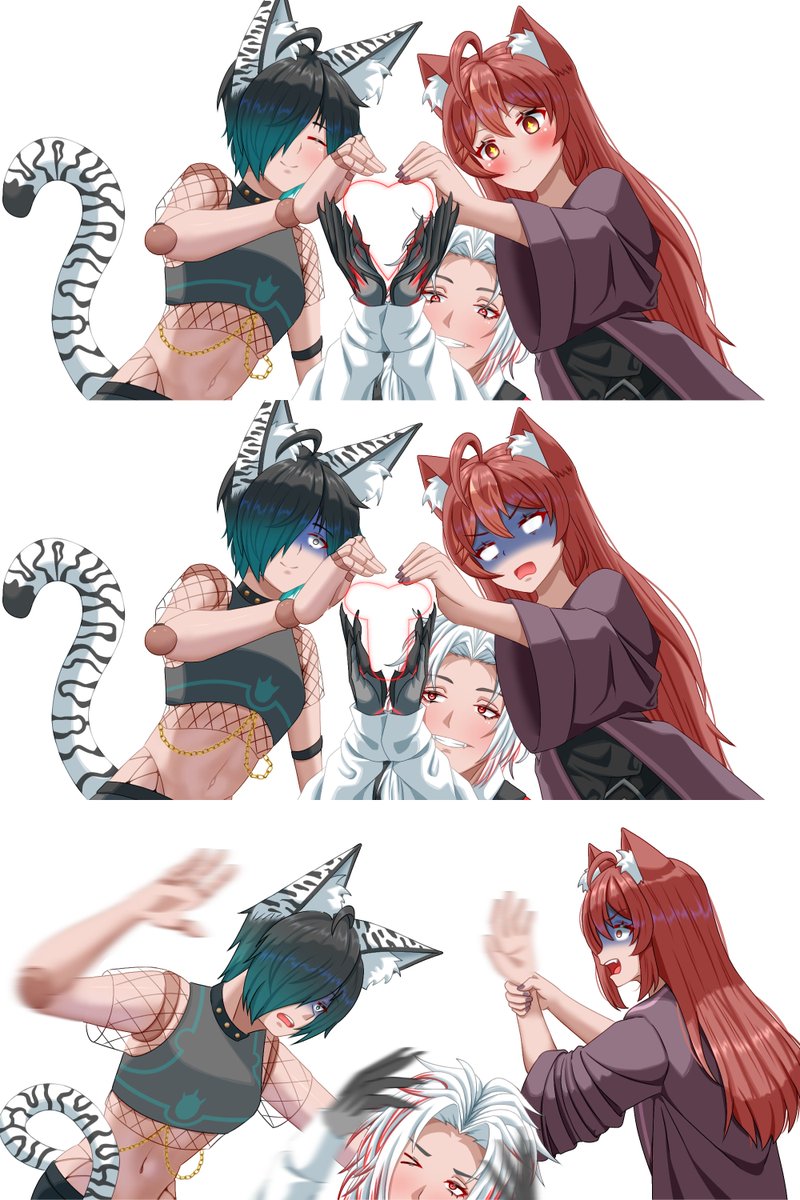 Mimi_Puppet's tweet photo. 🌸When you try to be cute but SOMEONE had to be Horny!

🌸w/ @RavioliPoomf and @OwlGalaxy26 

#VTuber https://t.co/GXSkw98f0Z