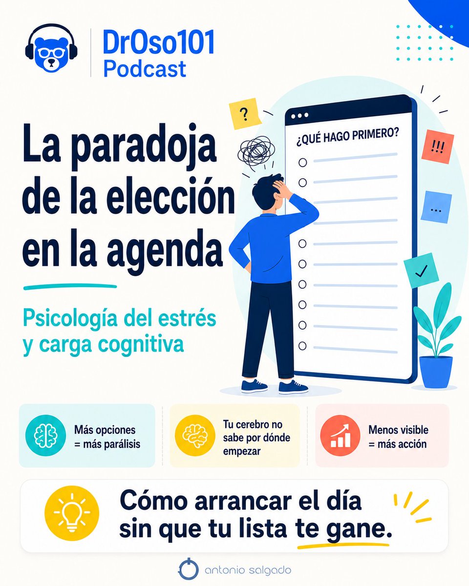droso101's tweet photo. Tu lista de pendientes puede estar saboteándote.

Si ves 20 tareas, tu cerebro compara.
Si ve 3, actúa.
Menos opciones visibles = más acción. https://t.co/LxxhRxyOYH