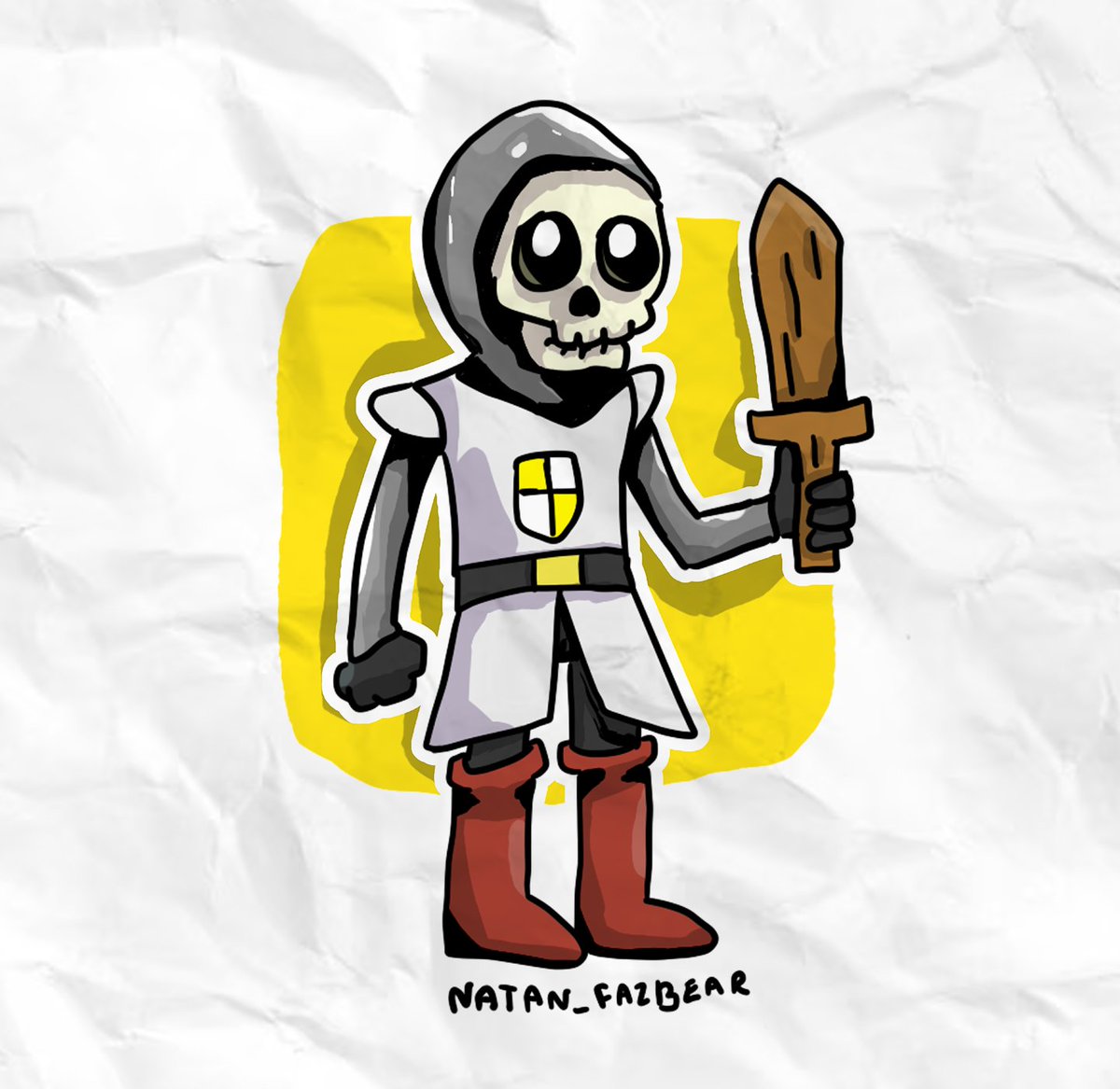Natan_fazbear's tweet photo. Look who it is, the warrior skeleton brothers! Not special, but they're united, except for the black one, he's kind of distant... but they're good fighters.  ----------- #medieval #game #gameart #fantasy #medievalwarrios #skeleton #castle #artmedieval #artfantasy #cards https://t.co/g4ctYI4yLN