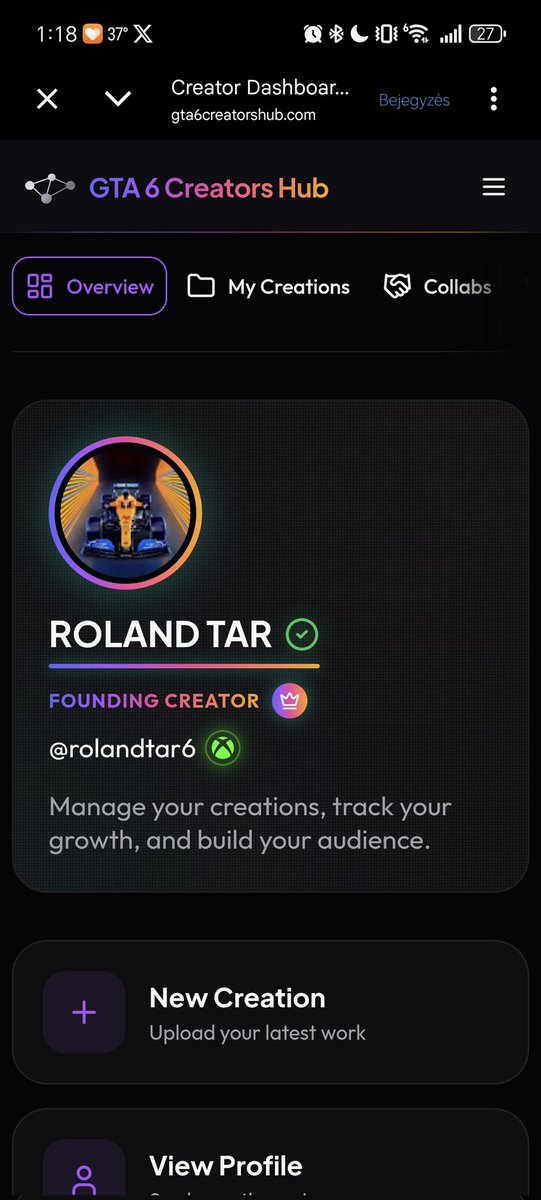 TarRoland6's tweet photo. @GTAVI_Countdown @GTA6CreatorsHub Handle: rolandtar6
Console: XBOX https://t.co/KhNLhmKGOz