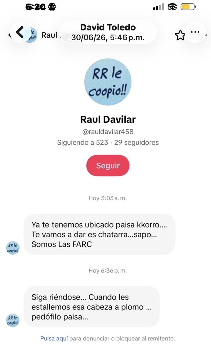 AlvaroUribeVel's tweet photo. Así amenazan a David Toledo en Medellín https://t.co/GO3gZrTdG0