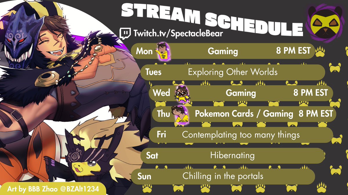Spectacle_Bear's tweet photo. GUESS WHO IS COMING BACK BBY! I got new schedule for next week. Because bills are kicking my ass I am also raising money for my late dogs vet bill. The Fundraiser will go until we reach the goal or I pay off the bill. Please share and any help is appreciated!
#bearstreams #VTuber https://t.co/e8dM68vRYT