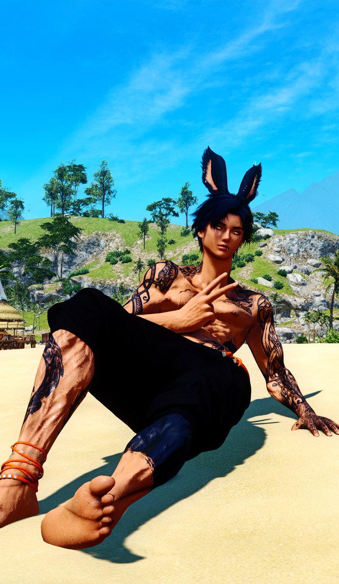 HyoushinGpose's tweet photo. • Beach chilling

#ffxivgposer #gposer #gpose #gshade #ff14viera https://t.co/gSY5HEnp91
