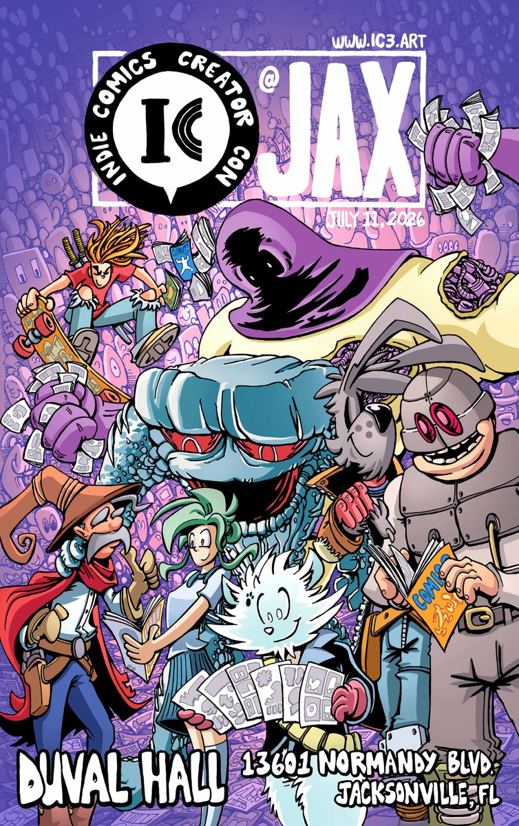 dieboldcomics's tweet photo. Jacksonville! I'll be exhibiting at IC3@JAX on July 11. Stop by Table 202 to say hi, grab some comics, and support independent creators.

Hope to see you there!

https://t.co/noAwrbjFlq

@indiecomicscreatorcon + @firstcoastcomiccon = One Awesome Show! https://t.co/Dx8otwwKlp