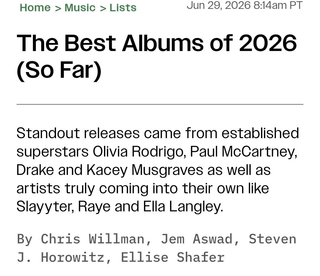 Yoonginapuppy2's tweet photo. 🟣‼️Yesterday, Variety released its "Best Albums of the Year So Far" list and left ARIRANG out. Today, HITSDD did the same.
This is despite ARIRANG being one of the most successful albums of the year: the only one showing consistent global stability, backed by a sold-out tour and data indicating it reached far beyond the existing fandom into the general public.
That Grammy category wasn't created for no reason.
There's an ongoing effort within parts of the industry to keep excluding BTS from the broader music conversation and continue boxing them into the "K-pop boy band" label instead of recognizing them alongside other global artists.

ARMY, don't waste your energy arguing. Use that frustration to make ARIRANG edits, introduce the album to new listeners, stream the music, and buy the album if you can. That's what speaks the loudest‼️‼️‼️