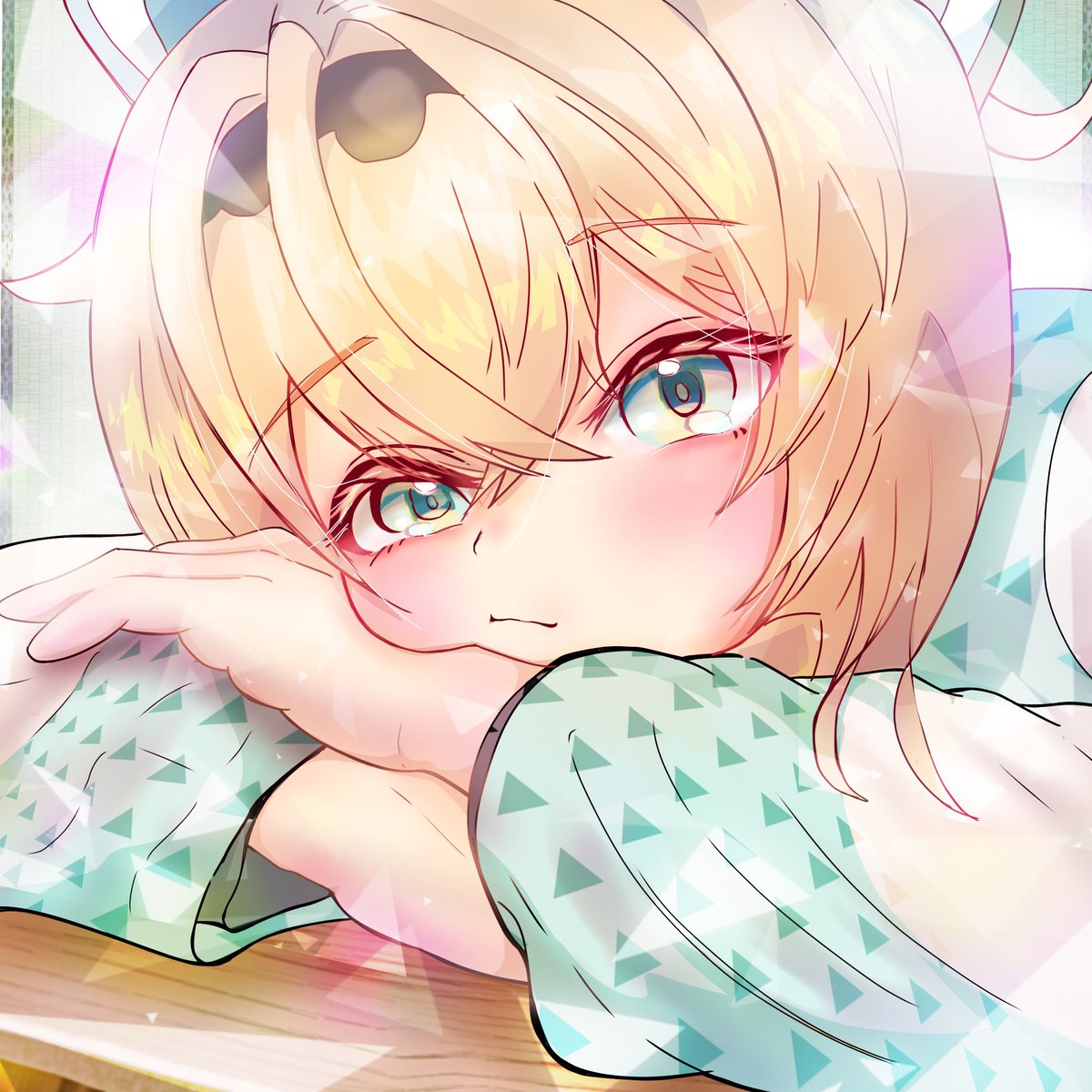 recha_san's tweet photo. 「・・・、ねっ、いろは　、」
「あんドーナツ　食べに行こう、？」

「・・・。」

#いろはにも絵を https://t.co/VNzRTN2cOc