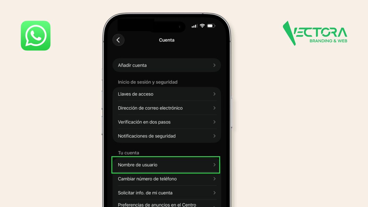VectoraMdz's tweet photo. 4/

¿Dónde se configura?

Actualizá WhatsApp y entrá en:

⚙️ Configuración → 👤 Cuenta → @ Nombre de usuario

Ahí vas a poder reservar tu nombre de usuario y configurar quién puede contactarte con él. https://t.co/61gxgtGXZi