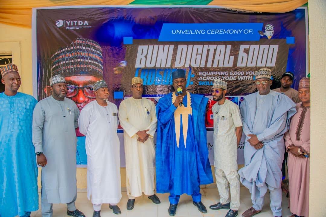 DrGojeM's tweet photo. Today, I had the honour of representing His Excellency, Hon. (Dr.) Mai Mala Buni, CON, COMN, Executive Governor of Yobe State, at the official launch of the Yobe State Digital Innovation Centre established by YITDA. https://t.co/levmZzgeO7