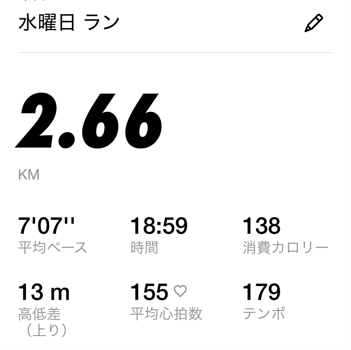 himi_days's tweet photo. 朝ラン

楽なペースで2.66km🏃‍♀️

まだ本調子ではなく、息苦しさも少しありますが、しんどさが溜まってきたのでリフレッシュ目的で軽めに。

久しぶりに走れて、いい気分転換になりました。
少しずつ戻していきます。
(写真撮り忘れたのでスクショです　笑)
#ランニング https://t.co/XEYagp3U3b
