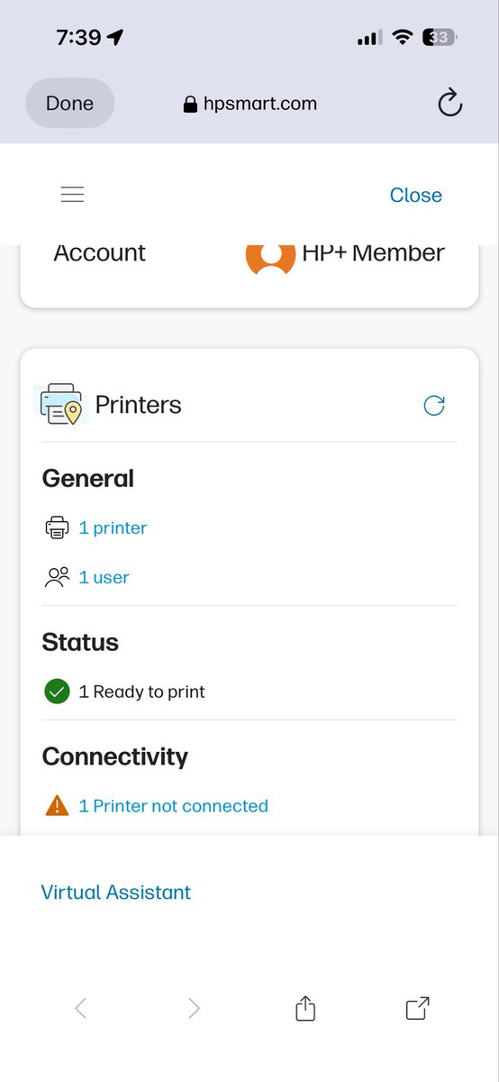 Diimplesz619's tweet photo. Word of advice never get an @HP printer.
Connected to WiFi and enrolled on HP (HP+ member) but yet it keeps giving connection errors and won’t let me print.

What’s a good actual printer out there? I’m done with this one. #needanewprinter https://t.co/sH9HtEXOOL