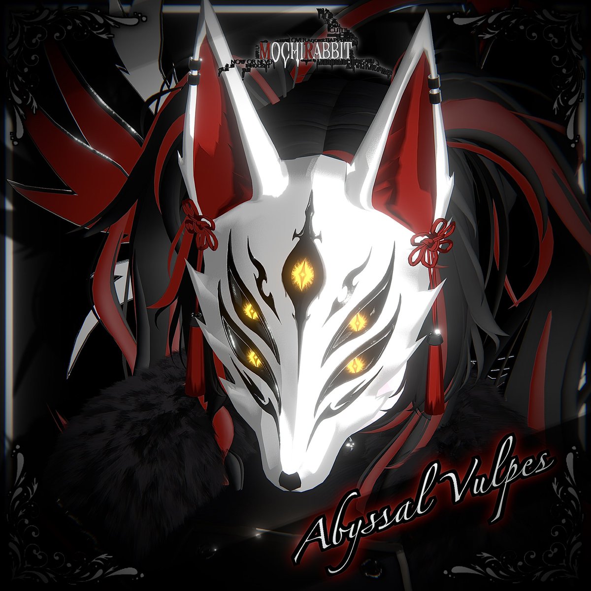 AnkoRomochi_VRC's tweet photo. 【Abyssal Vulpes】のセールは7月3日 23:59まで開催中です！✨
気になっている方は、この機会をお見逃しなく！

そして実は…！
対応アバター以外でも、ご自身で狐面・ヘイロー・尻尾の位置を調整していただければ、非対応アバターでもご使用いただけます！
(サポートは対応アバターのみ)

さらに、狐面を斜めに装着するとアバターの顔も見えてとっても可愛いのでおすすめです！！☺️
 #VRchat
 #MochiRabbit