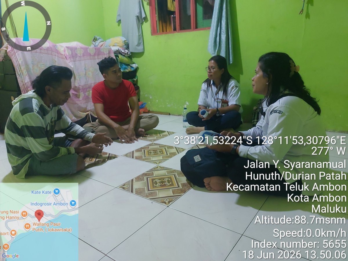 AnethLouhenape2's tweet photo. Kamis (18/06/2026)Agnetha Louhenapessy,Luhkan Kota Ambon kegiatan kunjungan kelompok dlaam rangka akses bantuan serta sosialisasi informasi program prioritas
#GiatLuhkanSatminkalAmbon
@bppsdm_bp3ambon
@bppsdm_pusluhkp
@bppsdm_kp https://t.co/Xd7bply1iu