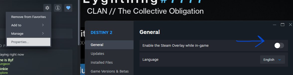 A_dmg04's tweet photo. Framerate issues, additional troubleshooting step.

Disable “steam overlay while in-game”

Report back to https://t.co/lfIXnFqVeJ help forums if this helps. https://t.co/vsTEiQB8WA