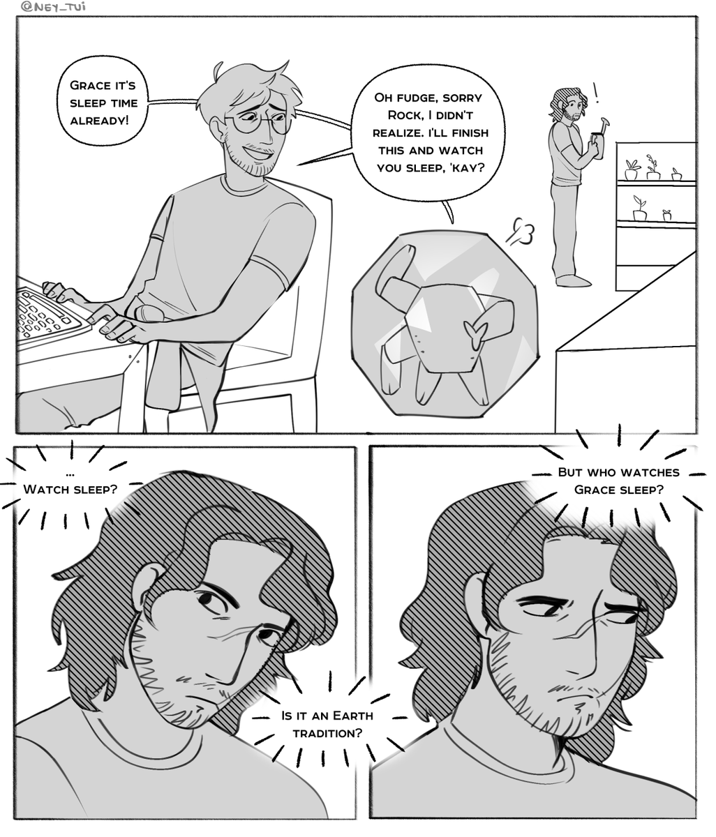 Ney_Tui's tweet photo. If he watches you sleep and I watch you sleep, then who's watching ME?

continuation of my bloodymary comic, kinda?
1/2
#bloodymary #projecthailmary #ironlungsimon https://t.co/IGazZy48VC