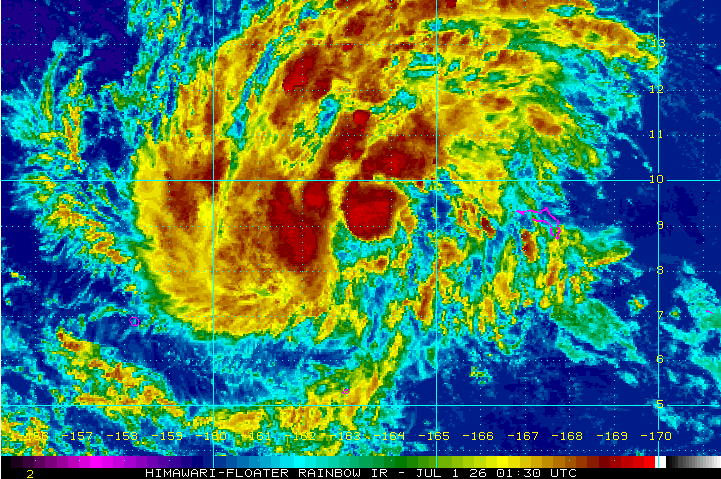 jayhobgood's tweet photo. Tropical Depression 09W forms over Western North Pacific Ocean east-southeast of the Marianas; max wind speed 35 mph (55 km/h); moving toward west at 12 mph (19 km/h); forecast to strengthen to a typhoon. https://t.co/qEmwmp0Ce9