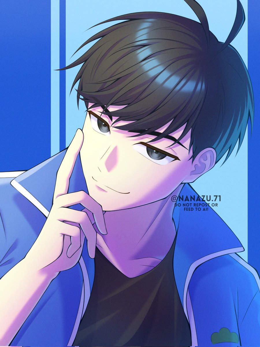 nanazu71's tweet photo. I was giggling when I drew him 😭💙
#fanart #おそ松さん #Osomatsusan #KaramatsuMatsuno https://t.co/vmxHZKyL6h