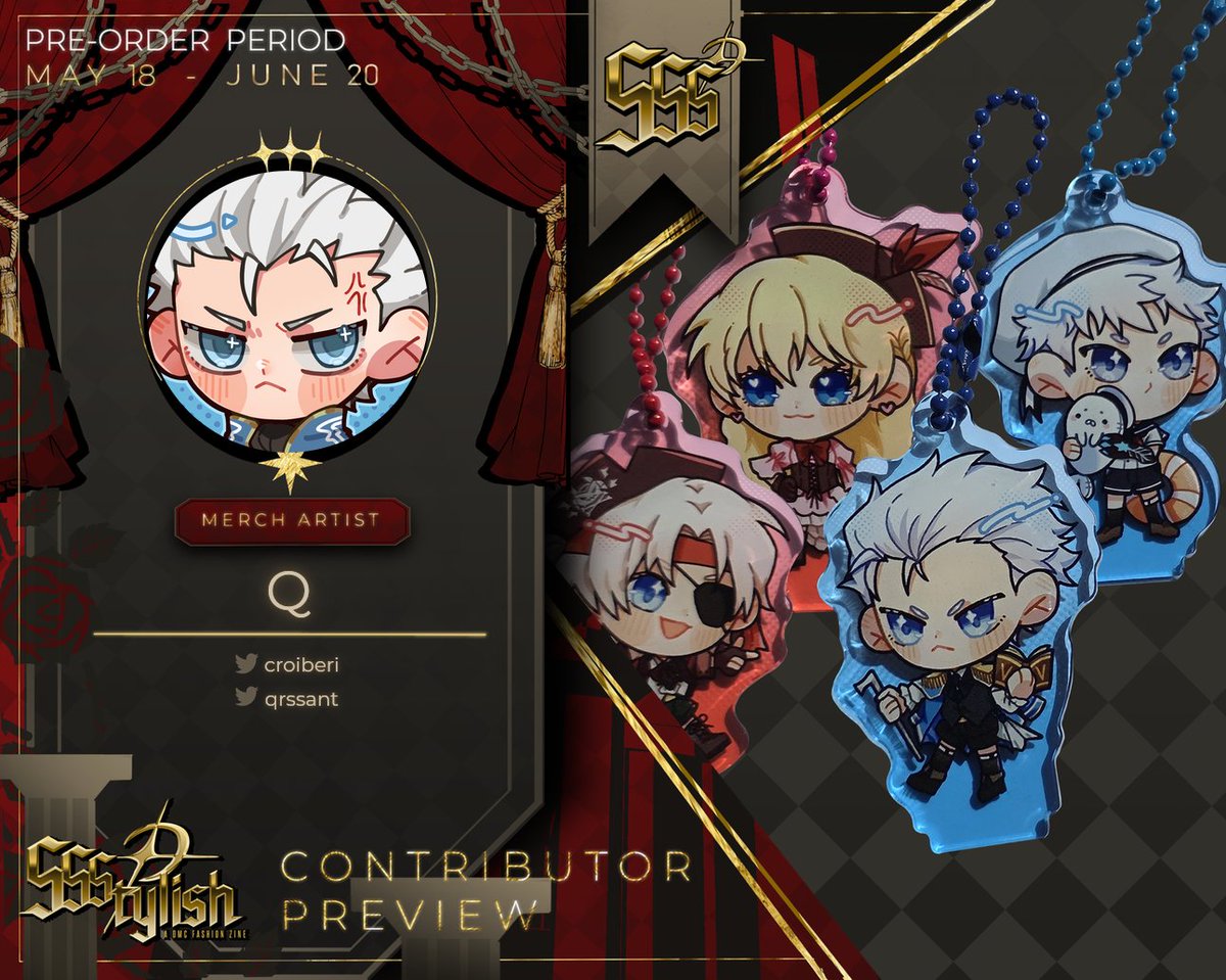 Ssstylish_zine's tweet photo. ✨PRODUCTION SNEAK PEEK✨

The last of the sneak peeks for now; @croiberi 's adorable standee-charms! ⚔️🩸

‼️Sample images are not final and may differ from the actual product‼️ https://t.co/VcY5Yx33ro