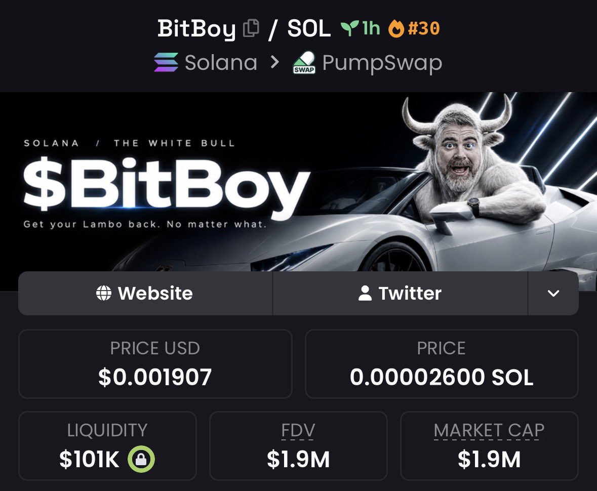 slashonsol_'s tweet photo. $BitBoy went from $42K MC to $1.9M MC  an incredible 45x.

Turned my $200 into $9,000.

This is why I stay patient and position early. The biggest wins are made before the crowd arrives. 🚀 https://t.co/ALmoiqZAQw