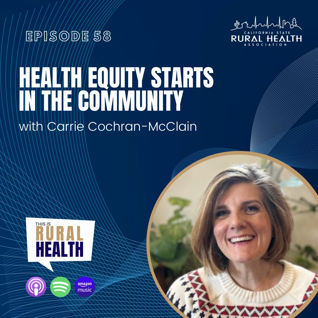 CSRHAPodcast's tweet photo. New episode: Health Equity Starts in the Community with Carrie Cochran-McClain (NRHA). A Capitol Hill view on Medicaid changes, the $50B Rural Health Transformation Fund, and more. Listen: https://t.co/MMyM25NXNo #RuralHealth #HealthPolicy #CSRHA https://t.co/URoMGYPPgy