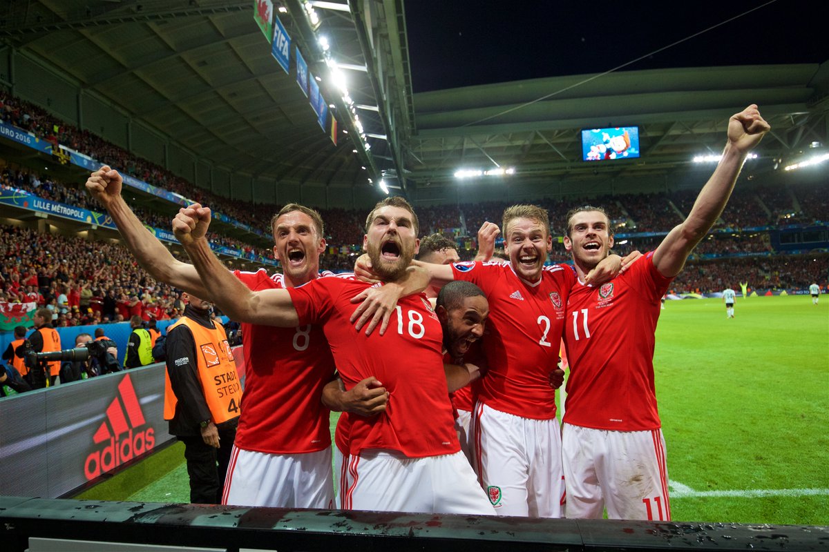 Cymru's tweet photo. 🗓️ On this day in 2016...

We booked our place in the #EURO2016 semi-finals with a 3-1 win over Belgium in Lille. 😍 https://t.co/c9gYV68Rya