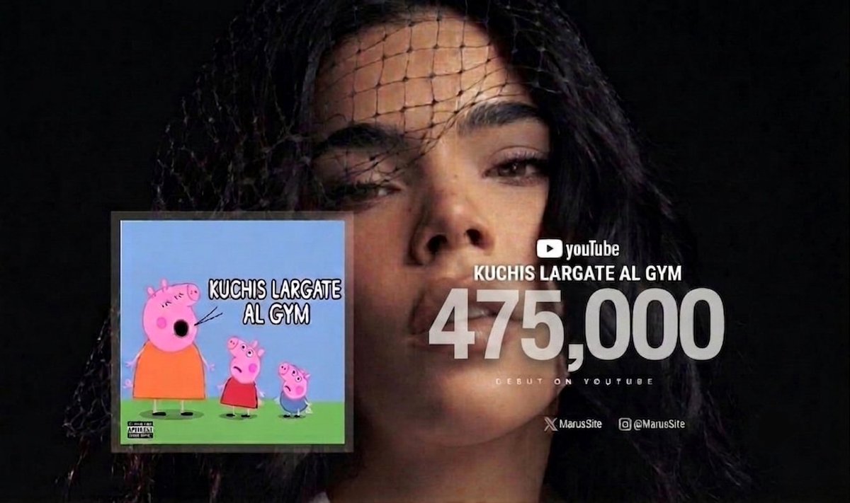 MarusSite's tweet photo. Kuchis lárgate al gym (@kosmpg ) debuta con 475,000 siendo el mejor debut por una artista kenini superando a @famadingrato con Mi Maldición  (61,000) 
También posicionándose como el video con más vistas lanzado este mes. https://t.co/X0Pe0peKXz