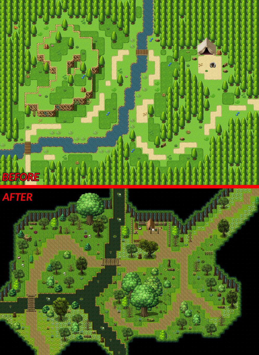 Sumikaww's tweet photo. Some map reworks
#RPGMaker #RPGMakerMV https://t.co/G78pcXocP9