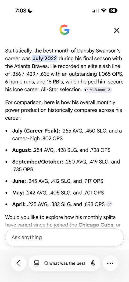 AdubbExotic's tweet photo. @Macklove806 @xAstaWKx @etdorsey @WaddleandSilvy You can cherry pick his worst start to a year but when he starts to even it out then hes on the hottest stretch of his career? Which is also false. He heats up as the year goes on. Something Colson isn’t doing. You ask 30 GM’s which SS they would want tomorrow, 30 are taking DS https://t.co/bAPfE2L7h6