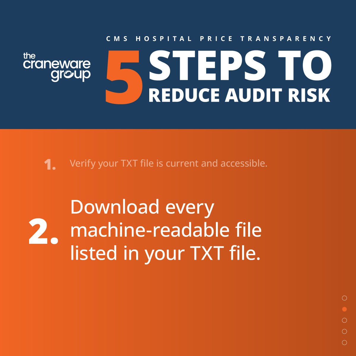 craneware's tweet photo. A compliant file that isn’t accessible is still a CMS risk. 

✅ STEP 2: Download every machine-readable file listed in your TXT file​

Check that:​ Each link works​, Files load without errors​, No permissions or restrictions block access​.

Learn more: https://t.co/Z7ggUnPMfj https://t.co/vtwzAkPpeU