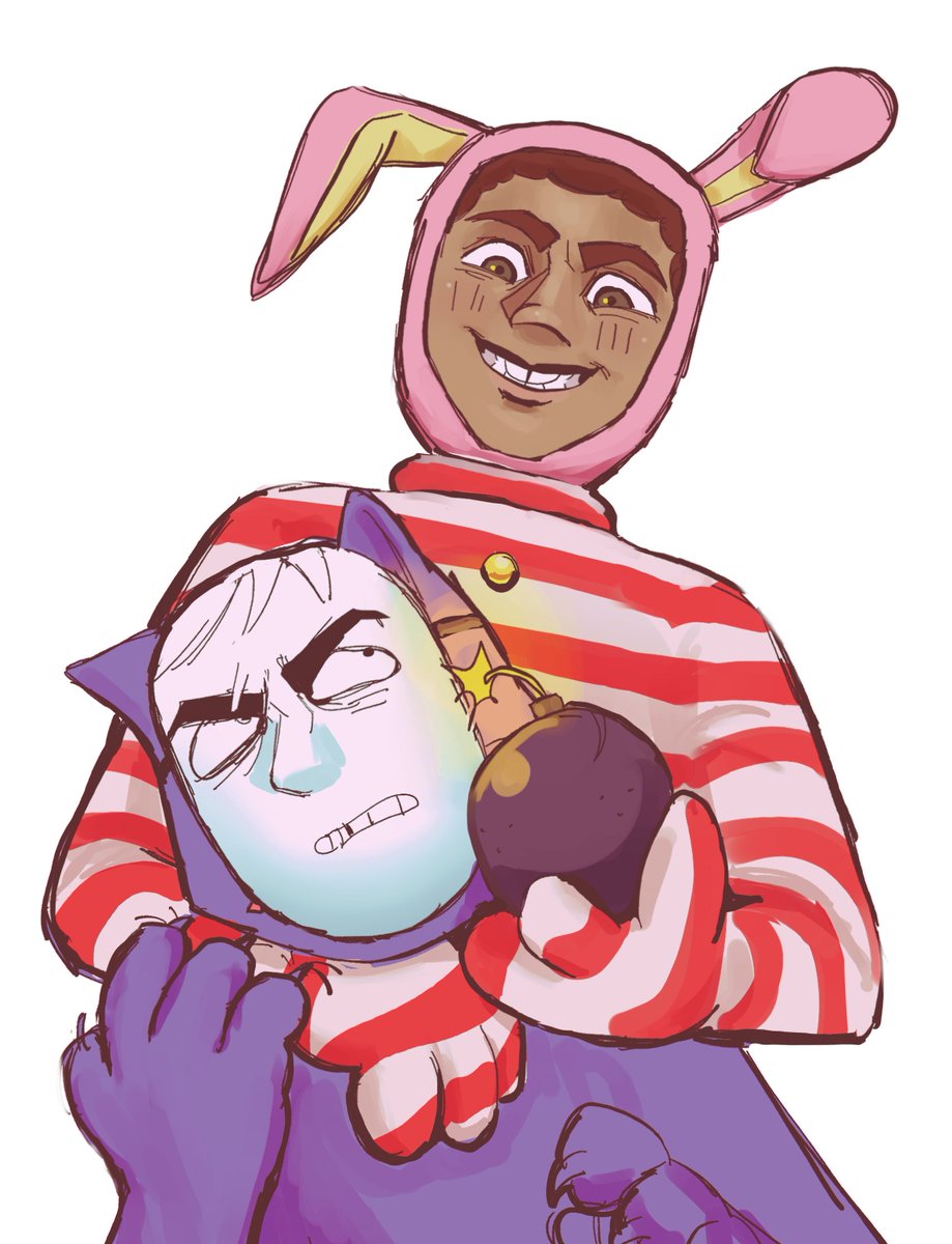 Ipezinhoamarelo's tweet photo. Petey and Gary as Popee and Kedamono   now the pink bunny does the torturing!  #bullygame https://t.co/AsGUi3Wqvz