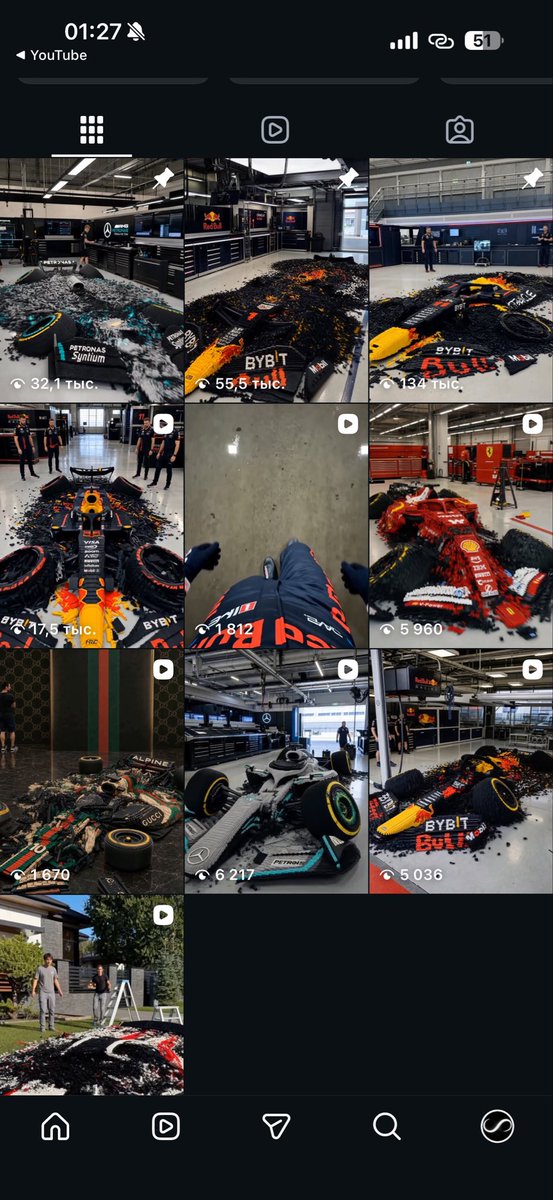 singularlab_ai's tweet photo. Okay this is wild: none of these F1 cars are real 👀
No camera, no studio, no crew — every garage, livery and frame is just generated
We started this F1 channel 6 days ago just to test it. It’s already past 250K views

So we’re already taking the next step: launching a store of custom brick-built designs with a fulfillment partner handling the orders

This is where it’s going: any brand, any store the only limit is your imagination. Just SingularLab

Should we ship this as a feature — build anything out of bricks, then blow it to pieces? 👇

#AIcontent #ContentCreation #FacelessChannel #CreatorEconomy #AIvideo #PrintOnDemand #SideHustle