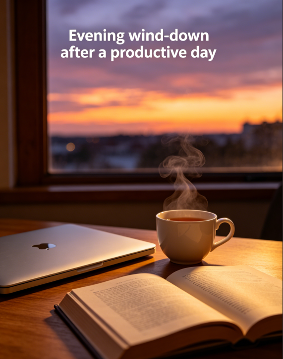 emblakebo's tweet photo. Productivity isn’t about burning out; it’s about knowing when to stop. A productive day deserves a peaceful end. Reflect, recharge, and repeat. 🌙📚
#WorkLifeBalance #EveningRoutine #Recharge https://t.co/7ayIzunSJP