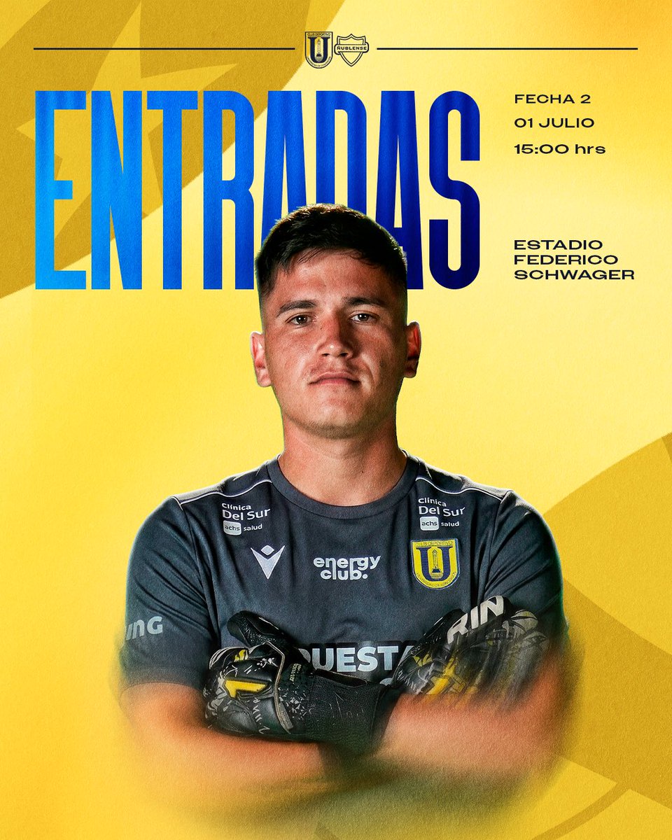 FutbolUdeC's tweet photo. 𝗣𝗥𝗢́𝗫𝗜𝗠𝗢 𝗗𝗘𝗦𝗔𝗙𝗜́𝗢 🔔

Ya puedes adquirir tu entrada para la fecha 02 de la #CopaChileZeroAzúcar🏆 ante Ñublense⚽️

📆 Miércoles 01/07
⏰ 15:00 hrs
🏟️ Estadio Federico Schwager, Coronel 

#ElOrgulloDeSerForero 
#ElÚnicoCampeónDeConcepción 🟡🔵 https://t.co/ruglqaxiHy