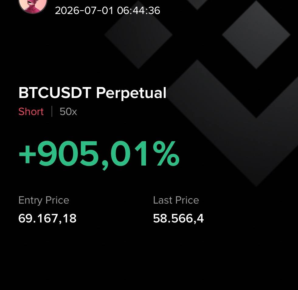watashi_wu's tweet photo. Lời tiên đoán 1/7 về thị trường crypto

Sau khi dự đoán thành công cho cú big short $BTC từ 83k về 60k trong tháng 5 thì lần này Rich tiếp tục đưa ra dự đoán tiếp theo.

Sau 2 tuần nữa $BTC sẽ có mặt ở vùng giá 49-53k. Hãy chuẩn bị tinh thần vì đây sẽ là siêu cơ hội đầu tiên để mua spot $BTC dưới 50k trong chu kỳ này!

Thông thường mình ít đưa ra dự đoán nhưng lần này các tín hiệu trên chart đã đưa ra dấu hiệu đầy đủ.

Hãy chuẩn bị tinh thần và thuận theo xu hướng.