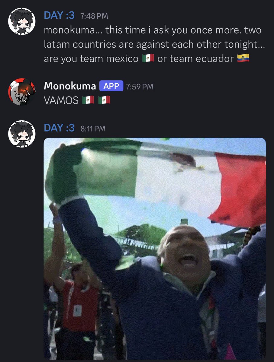 AKUNAEGI's tweet photo. you already know … LETS GO MONOKUMA 🇲🇽🇲🇽🇲🇽🇲🇽 https://t.co/NuMwydP8n1