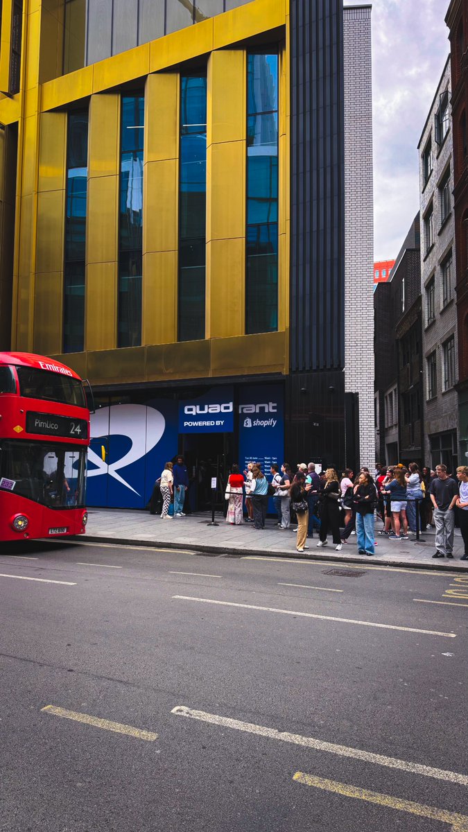 bloh's tweet photo. It's Silverstone GP weekend and Shopify is onsite in London with @LandoNorris, F1 champ and founder of Quadrant! 

Have to applaud the hustle of Lando &amp; Max on and off the track building Quadrant and shaping the future of motorsport culture. https://t.co/L0ztxPW81a
