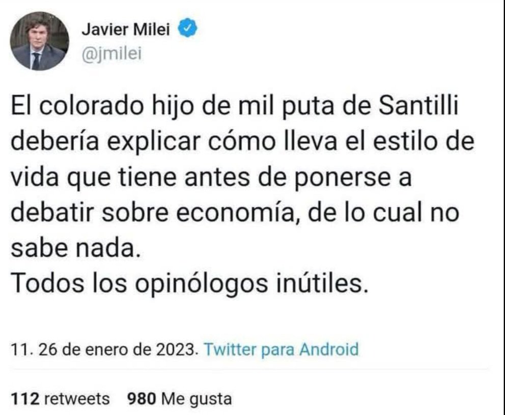 DavidVi45585140's tweet photo. @gerardohuesenok @JMilei @KarinaMileiOk @catalanlisandro @MenemMartin Gerardohuesen OK https://t.co/Vw9dYLPJOD
