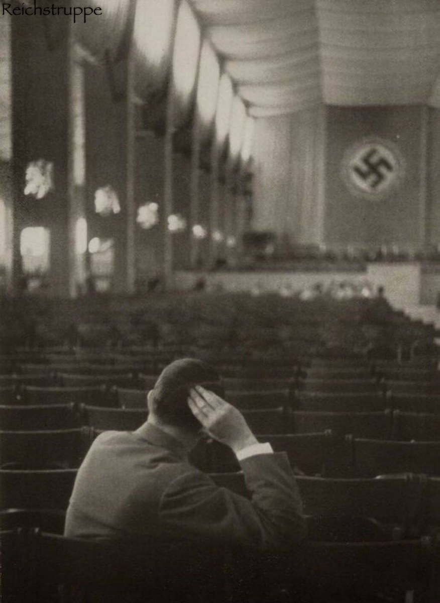Nuke3DPD's tweet photo. Adolf Hitler Sat Alone in the Prinzregententheater in Munich. September 1938. https://t.co/zzK6cepxwo