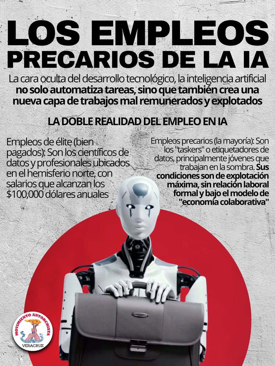 IngSamuelAO's tweet photo. Los empleos precarios de la IA https://t.co/5p5n87axWG