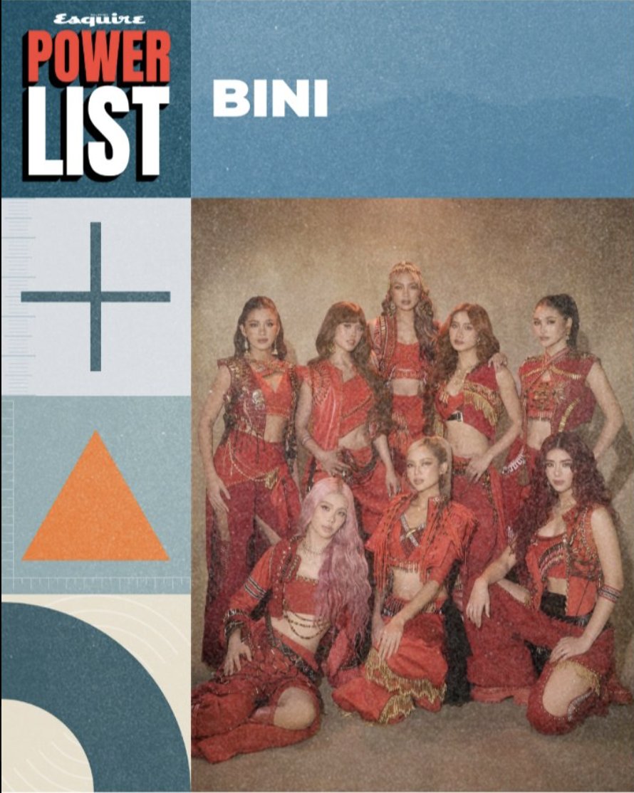 AllAboutBINIPH's tweet photo. #BINI has been included in Esquire Philippines' list of "The 100 Most Powerful People in the Philippines: Wielders of Soft Power." The publication recognized individuals whose influence continues to shape the country's cultural landscape and inspire audiences across the nation.

The list also features notable personalities including Ely Buendia, James Reid, Pia Wurtzbach, Kidlat Tahimik, Paolo Villaluna, SB19 and many more.