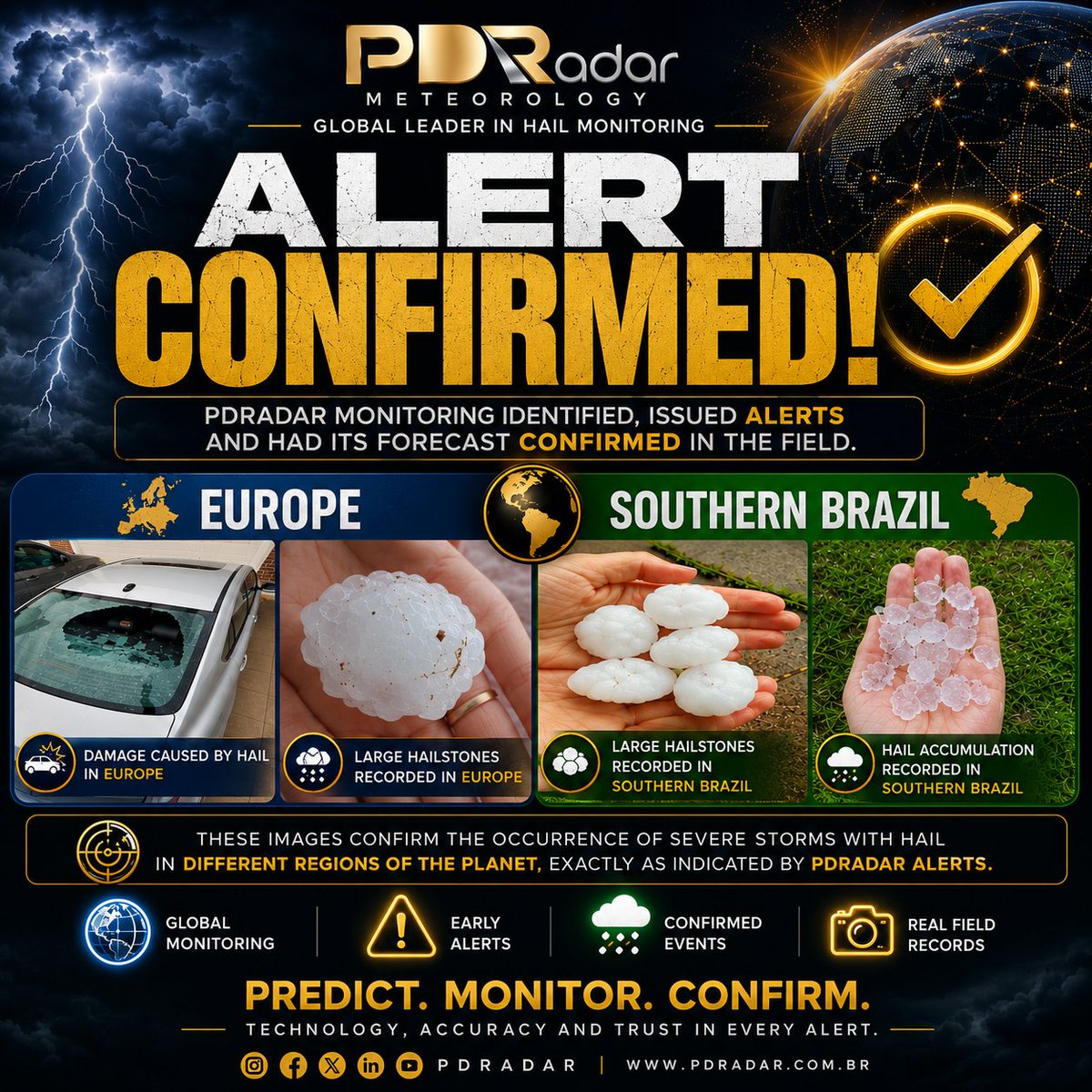 radar_pd's tweet photo. PDRadar monitored severe storms across Europe and Southern Brazil, and the issued alerts were confirmed through real field observations. https://t.co/i35GlRjsj5