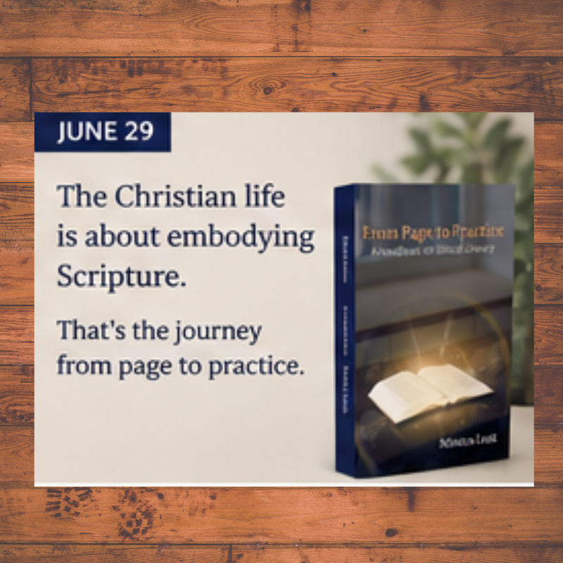 MLeakPoetry's tweet photo. As June comes to a close, take inventory of your spiritual growth this month. What new insights, habits, or disciplines has God been developing in your life?
Growth happens one faithful step at a time.
🌱 Grow in biblical literacy and spiritual confidence. https://t.co/tHstIpGVay