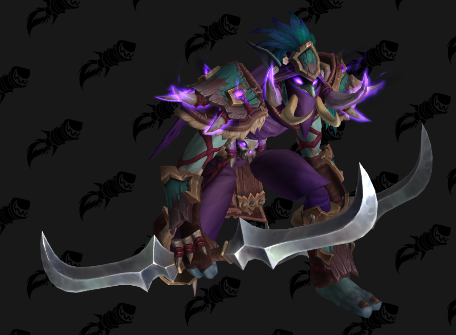 DarkLeafCoven's tweet photo. WEVE BEEN HEARD - A one-handed sword "hexblade" cosmetic has appeared on PTR!! It's generic visually but it gives us an option other than the ones that are explicitly night elf themed

Nice flavor text as well :) hope to see some visually troll-themed hexblades in the future! https://t.co/1hcgZp8sHK