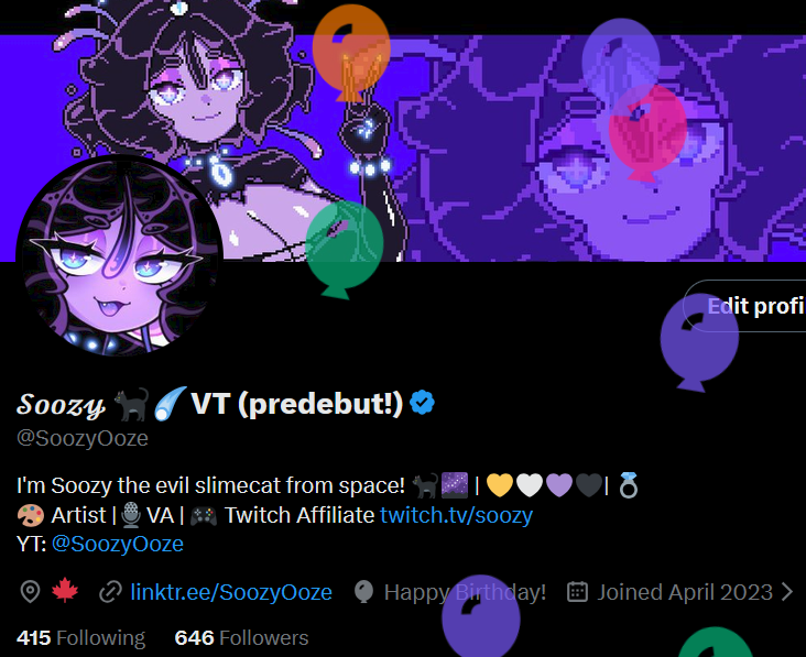 SoozyOoze's tweet photo. Yay birthday time! 🎂🎈 https://t.co/dAgQw4WRBM