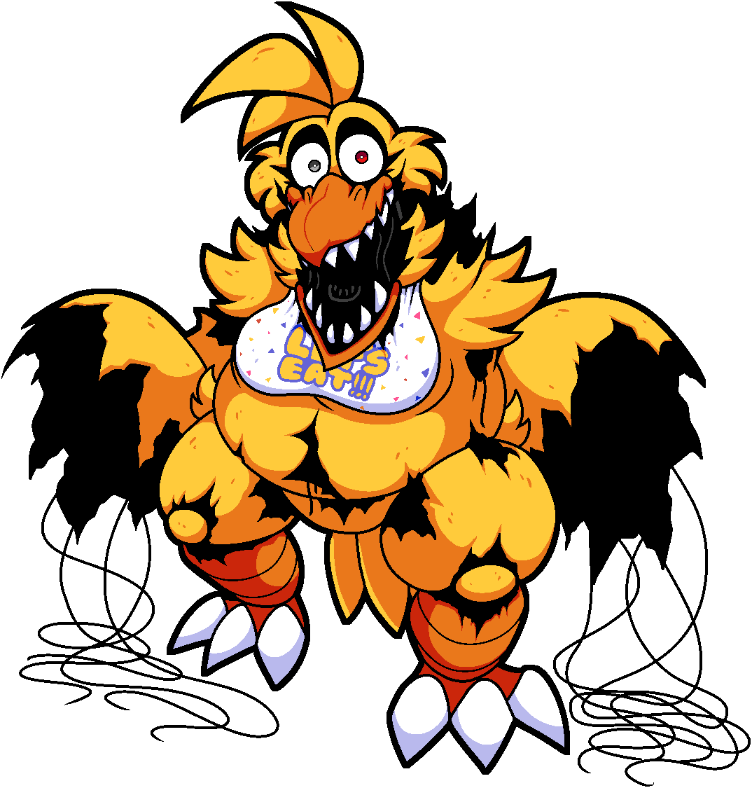 knickknack495's tweet photo. Tried to give Withered Chica a red eye and all of them are really mid https://t.co/N76PckUkkm